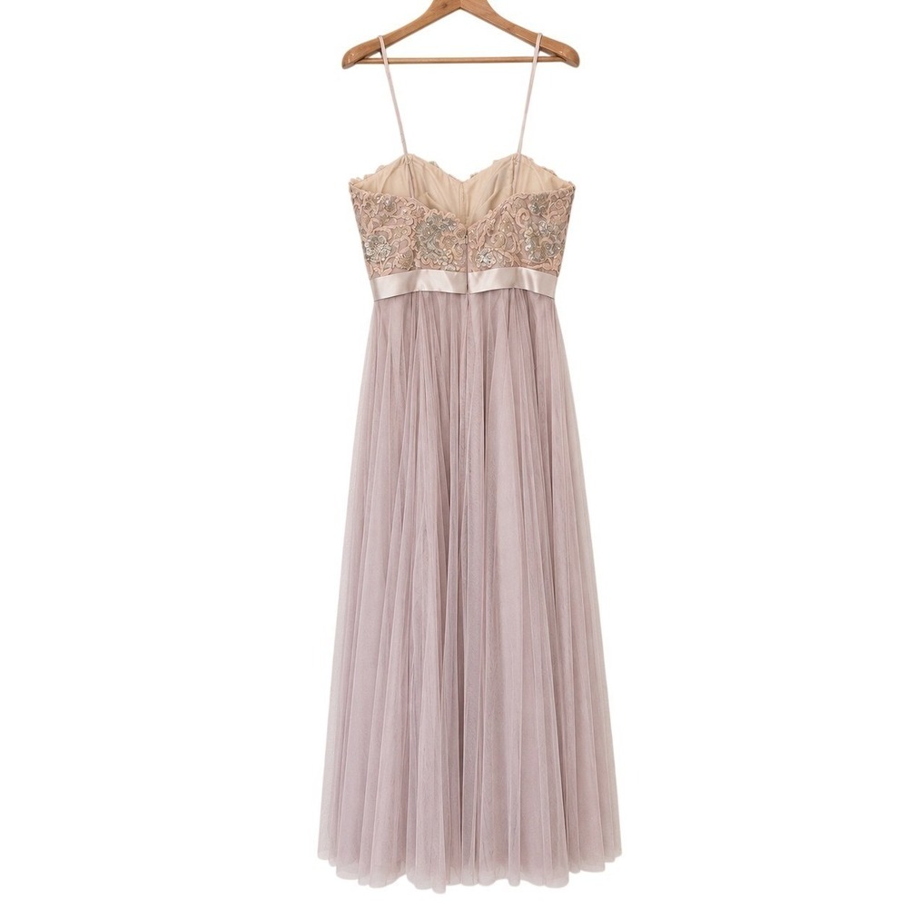 Watters & Watters Blair Gown 10 Rose Gold Sequin Lace Tulle Formal Dress Wedding - Picture 3 of 9
